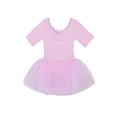 thumbnail image 4 of CHICTRY Kids Girls Gymnastics Ballet Leotard Dress Tulle Ballet Dance Tutu Skirt with Built-in Briefs Dance Outfit Pink 8-10, 4 of 7