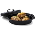 thumbnail image 1 of Roaster Pan With Lid 13” Enameled Oval Roasting Pan For Ovens Suitable For Dining With Two People High Temperature Resistance Small Turkey Pot, 1 of 8