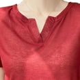 thumbnail image 5 of UAMVSH Women's V Neck T Shirts Casual Summer Short Sleeve Shirts Lightweight Comfy Loose Fit Basic Tees Trendy Outfits, 5 of 5