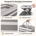 thumbnail image 5 of Xmushyra 2 Pack Large Laundry Baskets, Laundry Hampers, Freestanding Waterproof Collapsible Clothes Basket with Easy Carry Handles in Laundry Room Bathroom Bedroom Dorm,75L, 5 of 6