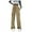 Khaki, variant on AJTQTH Women Cargo Pants Solid Color Side Pockets Straight-Leg Wide-Leg Work Trousers Casual Style Loose Slacks Khaki M