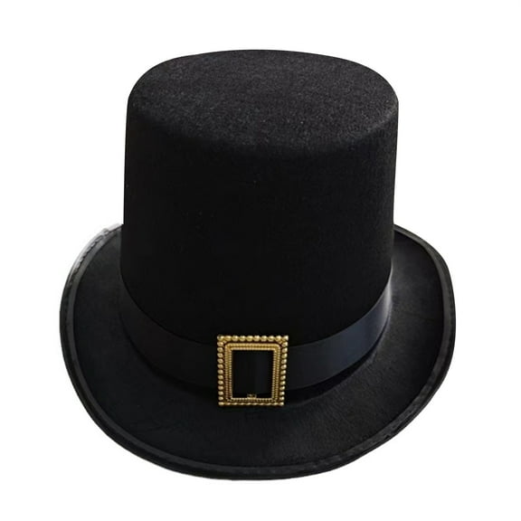 Black Formal Top Hat Carnivals Magician Hat Gentleman Hat Party Costume Accessories Size Fits Most Adult Teens