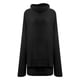 thumbnail image 3 of Suéter de cuello alto de invierno sólido para mujer Suéter con dobladillo de manga de murciélago Suéter de punto Tops Fridja  hjk406, 3 of 8