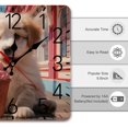 thumbnail image 2 of Puppy With Ice Cream Cone Wall Clock Silent Non-Ticking For Home Office Decor, Decorative Clock Art, 2 of 7