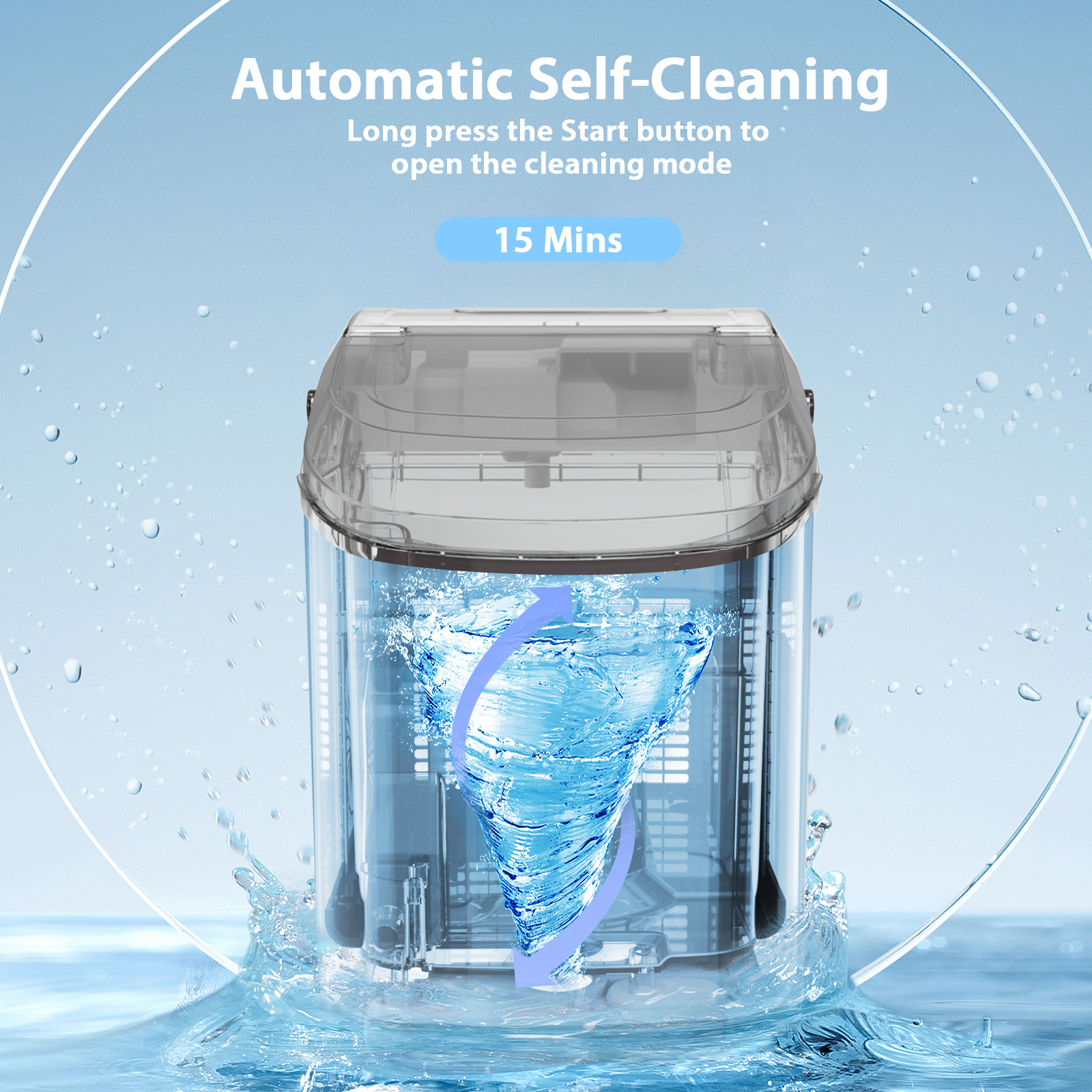 FREE VILLAGE Nugget Ice Maker Countertop Ready in 7 Mins,33lbs/24H Chewable Pellet Ice Machine with Self-Cleanin Function,Portable Ice Makers with Ice Scoop & Basket for Home Kitchen Office,Steel