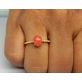 thumbnail image 4 of ArtPlacerMitika Orange Fire Opal Ring, 925 Sterling Silver, Engagement Wedding Ring, Vintage Opal Ring, Mexican Opal Ring, Minimalist Jewelry, 4 of 7