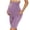 Purple, variant on Bibifish Womens Maternity Leggings Knee Length High Waist Slim Fit Pants Elastic Waistband Pocket Detail Stretchy Casual Daily Wear Comfortable Maternity Pants