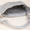 thumbnail image 6 of LEZMORE Women's Chic Evening Handbag Sparkly Crystal Clutch Purse Rhinestone Hobo Bags Shoulder Underarm Bag Silver, 6 of 14