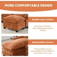 thumbnail image 6 of Homefun Chenille Modular U Shape Sectional Sofa With Chaise Lounge Storage Ottoman USB Phone Mount,Living Room, 6 of 10