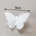thumbnail image 5 of 10Pcs Simulation Butterfly Decorations, White Feather Creative Fashion Butterflies Ornament for Living Room Holidays Cafe Wedding Party 9cm, 5 of 8