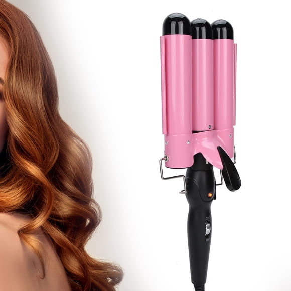 Rizador de Pelo Rizador de Pelo Eléctrico de 3 Barriles para Cabello Húmedo y Seco 110-240V