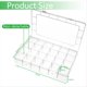 thumbnail image 4 of Caja Organizadora de Plástico Grande de 24 Rejillas con Divisores Ajustables, Caja de Almacenamiento Transparente para Joyas, Manualidades de Bricolaje, Cintas Washi, 4 of 7