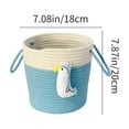 thumbnail image 3 of Ganfancp Cuerda Tejida Linda Snacks Cesta de Almacenamiento Sundries Caja de Almacenamiento Juguetes para Niños Cubo de Almacenamiento Bloques Cesta de Almacenamiento Ofertas de La Semana Cesta para, 3 of 6