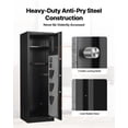 thumbnail image 3 of VEVOR 8-10 Gun Safe, Long Gun Cabinet for Rifles and Pistols, Quick Access Fireproof Rifle Safe with 3 Pistol Pockets and Adjustable Racks, Large Digital Cabinet with Fingerprint and Password Lock, 3 of 6
