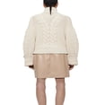 thumbnail image 3 of Pull Col Roulé Décontracté pour Femmes Pull Élégant Couleur Unie Quart de Zip Manches Longues Tricoté, 3 of 8