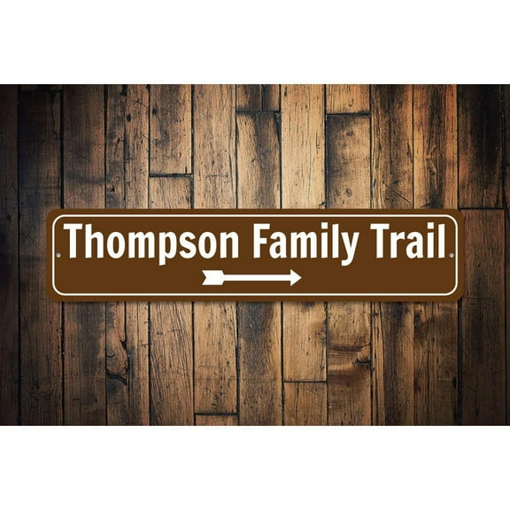 Trail Novelty Decor, Metal Wall Sign - 4x18 Inches