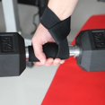 thumbnail image 2 of Soporte mejorado para levantamiento de pesas, conjunto de muñequeras y correas de levantamiento de pesas negras para gimnasio, 2 of 8