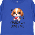 thumbnail image 4 of Inktastic Papaw Loves Me Grandchild Puppy Boys or Girls Long Sleeve Toddler T-Shirt, 4 of 5