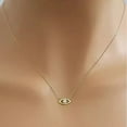 thumbnail image 2 of Real Moissanite 0.10 Ct Bezel Evil Eye Pendant Necklace 14K Yellow Gold Plated, 2 of 4