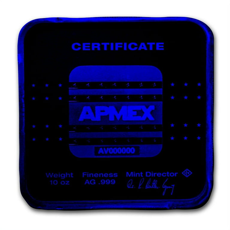 APMEX 10 oz Silver Bar - Value Bullion, Square Series
