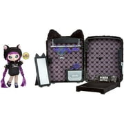 Na Na Na Surprise 3-in-1 Backpack Bedroom Playset With Fashion Doll Tuesday Meow In Exclusive Outfit | Black Fuzzy Kitty Bag, Real Mirror, Closet with Drawer, Pillows, Blanket