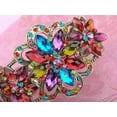 thumbnail image 2 of Alilang Rainbow Colorful Jewel Gem Flower Star Crystal Rhinestone Fashion Bracelet Bangle Cuff, 2 of 5