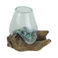 thumbnail image 2 of Zeckos Melted Glass on Driftwood Decorative Terrarium Tabletop Planter, 2 of 8