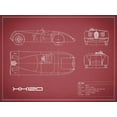 thumbnail image 2 of Rogan, Mark 14x12 White Modern Wood Framed Museum Art Print Titled - Jaguar XK-120-Maroon, 2 of 4