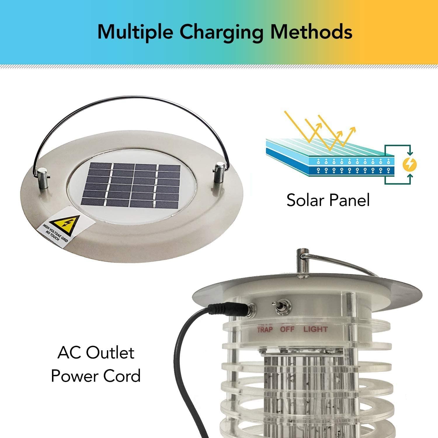 white kaiman solar bug zapper