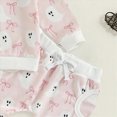 thumbnail image 4 of YIWULA Toddler Baby Girl Halloween Outfit Pumpkin Crewneck Sweatshirt Long Sleeve Shirt Pants Newborn Fall Clothes(18-24 Months,Pink), 4 of 6