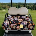 thumbnail image 2 of HUIACONG Sugar Skull Skull Golf Cart Seat Covers Portable Breathable Golf Cart Seat Covers Club Car Easy to Install Anti-Slip Fit Most Cars EZGO Yamaha Club Car, 2 of 7