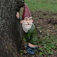 thumbnail image 3 of Estatua de gnomo Willy el gnomo de jardín que hace pis para adornos de césped, decoraciones de interior o exterior - Gnomos divertidos rojos y verdes, 3 of 5