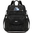 thumbnail image 1 of Mochila RAINSMORE convertible de piel sintética de 13.3 pulgadas, color negro, 1 of 8