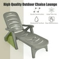 Patiojoy Outdoor Chaise Lounge Chair 5Position Folding Recliner for
