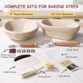 thumbnail image 4 of KOACKL Banneton Proofing Basket, Round Banneton Sourdough Bread Tool with Linen Cover Bread Brotform Perfect for Baking Dough with Rising Pattern, 4 of 8
