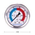 thumbnail image 5 of Measureman Medidor De Presión De Filtro De Piscina Lleno De Líquido, Tamaño De Esfera De 2 ", Caja De Acero Inoxidable 304, 0-35Psi/250Kpa, Montaje Central Trasero De 1/4" Npt, 5 of 5