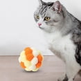 thumbnail image 4 of Bolas de Juguete para Gatos jinwen Juguetes Interactivos Suaves Naranja Amarillo Jinwen Bolas de canto de gato, 4 of 8