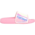 thumbnail image 4 of ABSOLUTE FOOTWEAR Childrens Kids Girls Slip On Summer Holiday Beach Pool Sliders Mule Sandals Flip Flops - Pink - US Child 13, 4 of 7