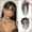 Brown Black, variant on Clip On Bangs for Women Human Hair, Natural Clip-on Partial Bangs, Breathable Human Hairs Toppers, Hair Pieces for Women with Thinning Hair (Light Brown)