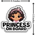 thumbnail image 2 of wqlpp-Baby on Board Car Sticker, 6.5 x 5.5 inches Princess on Board, Waterproof and UV-Resistant Baby on Board Sticker, Durable Baby Sign for Safety Awareness, Easy to Apply for Window or Bumper, 2 of 4