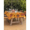 thumbnail image 2 of Outdoor Tablecloth with Umbrella Hole and Zipper, Fall Halloween Rectangle Table Cloth 60x120 Inch Waterproof Tablecloth, Thanksgiving Pumpkins Autumn Bat Picnic Table Cover for Patio Camping, 2 of 7