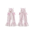 thumbnail image 2 of Loicainy Toddler Kids Girls Plaid Jumpsuits Easter Egg Sleeveless Bell-Bottom Size 12 Months to 5 Years, 2 of 9