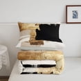 thumbnail image 5 of Homewish Gold Black Ombre Twin Comforter Sets,Watercolor Oil Painting Bedding Set,Light Gray Reversible,2pcs,1 Comforter and 1 Pillowcase, 5 of 7