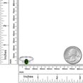 thumbnail image 6 of Gem Stone King 925 Sterling Silver Green Chrome Diopside and White Topaz Engagement Ring for Women | 1.13 Cttw | Oval 7X5MM | Gemstone Birthstone | Size 9, 6 of 6