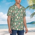 thumbnail image 3 of Pofeuu Mushrooms Gnome Print Hawaiian Shirt for Men Sleeves Casual Button Down Summer Beach Dress Shirts T-Shirts,Medium, 3 of 7
