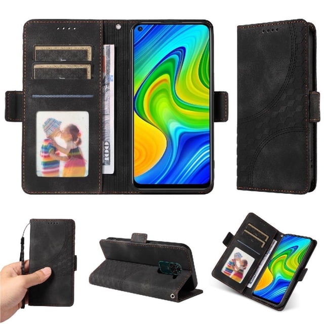 Funda GANGXUN para Xiaomi Redmi Note 9 4G con diseño acolchado elegante, cuero PU, protección total y ajuste preciso