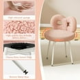 thumbnail image 5 of YYEAN Vanity Chair with Back, Swivel Makeup Chair with Upholstered and Golden Metal Legs for Living Bedroom and Makeup Room, Off-Pink, 5 of 8