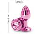 thumbnail image 5 of Rear Assets Aluminum Anal Plug, Small, Pink, 5 of 5