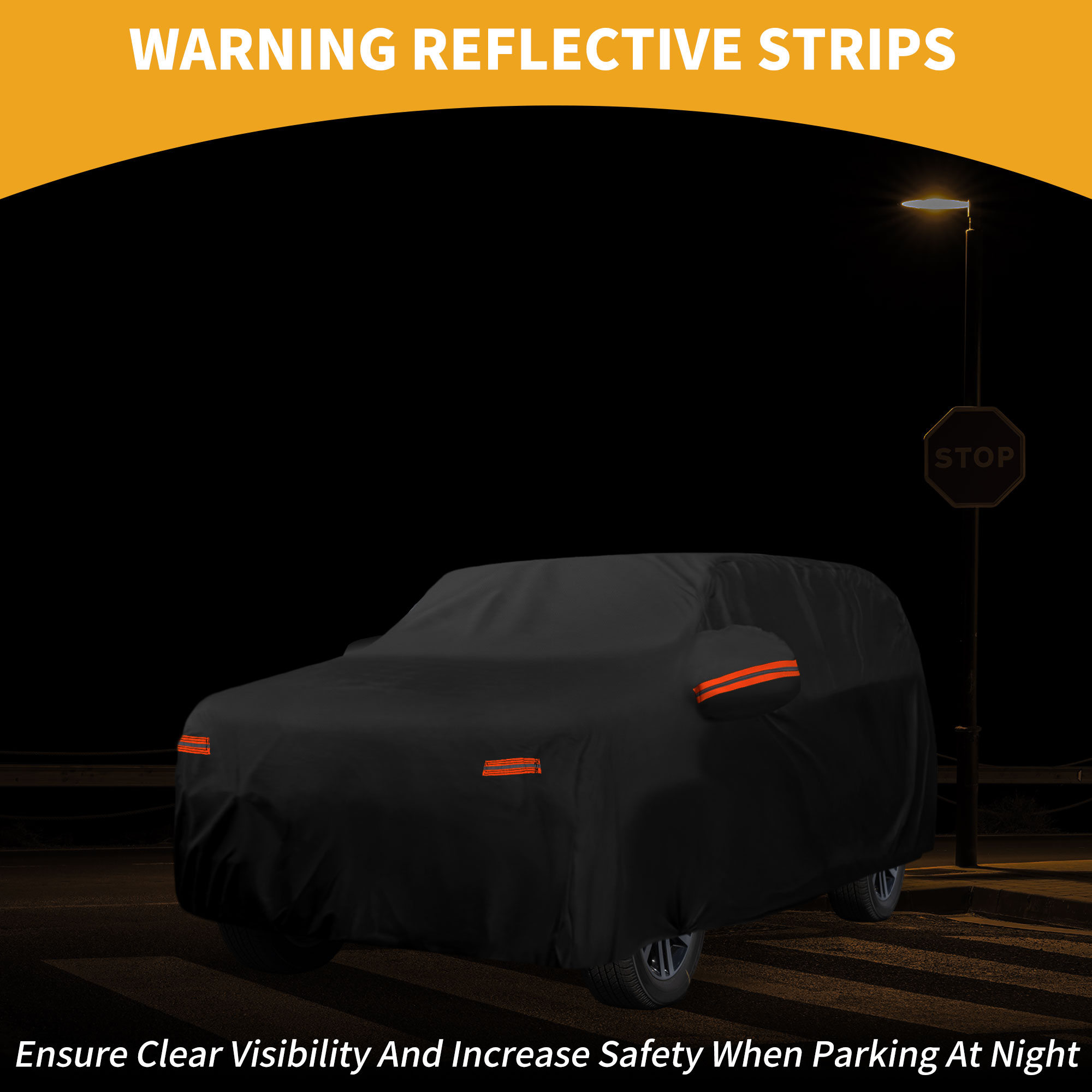Unique Bargains Durable Waterproof Car Cover Black for Kia Telluride