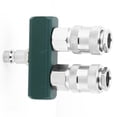 thumbnail image 4 of Conector rápido americano de dos vías recto de 1/4 de pulgada, válvula ajustable, conector macho y hembra, 4 of 9